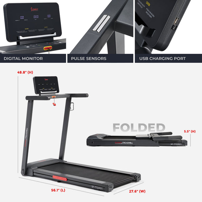 Sunny Interactive Slim Treadmill SF-T722021